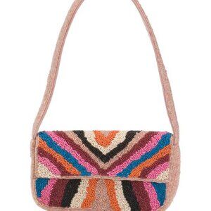 ✨ BNWT America & Beyond Hand-Beaded Shoulder Bag | Multicolor Chevron | Viral Ti